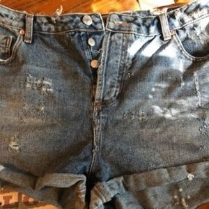 top shop moto distressed Shorts Size 34